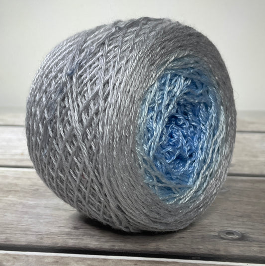 Skyfall - on Echinacea - 2 ply silk and alpaca