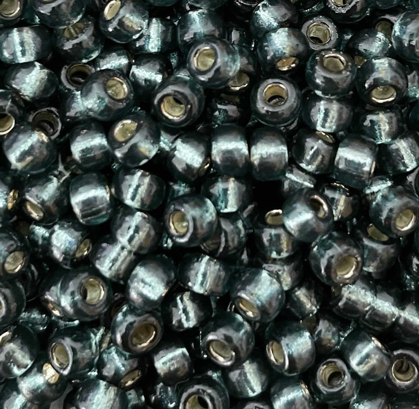 Miyuki 6 - Silver lined Light Blue Steel - Dyed