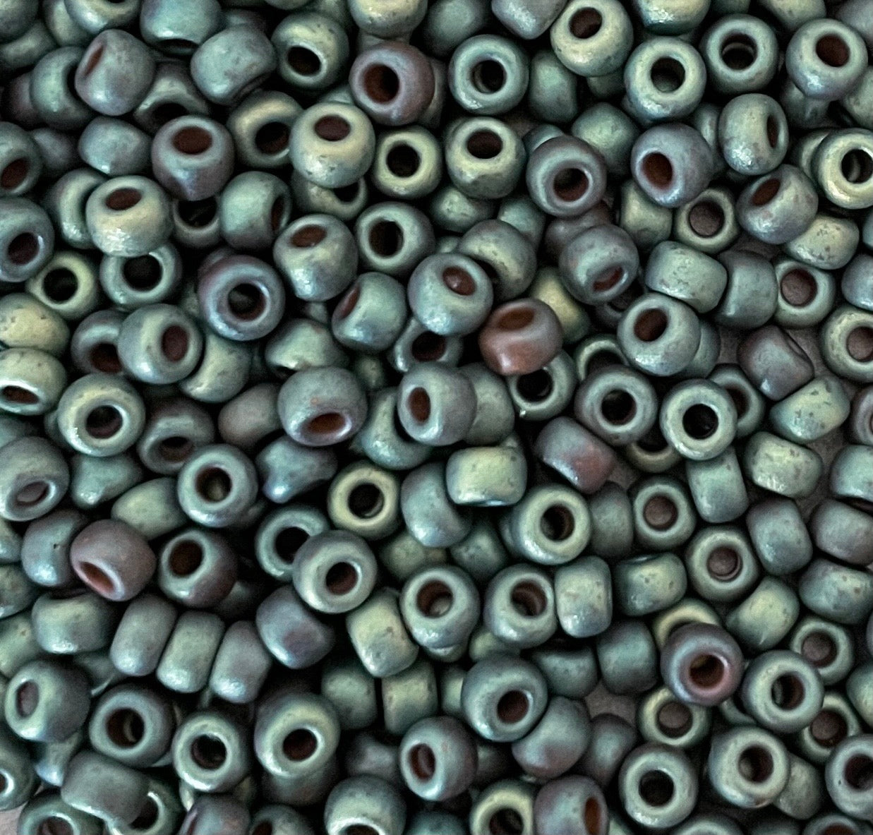 Miyuki 6 - Matte Blue Slate Gold Iris