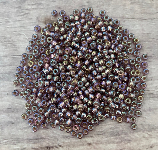 Miyuki 6 - Silver Lined Smoky Amethyst AB