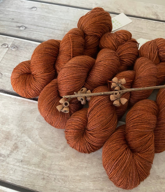 Red Kangaroo - 4 ply merino/silk/yak - Masala4