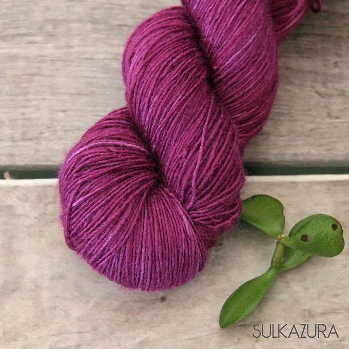 Dragon Fruit - 4 ply Tussah silk singles - Sulkazura