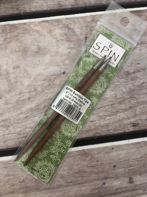 ChiaoGoo SPIN Bamboo Interchangeable Needles - 5" tips - small (2505)