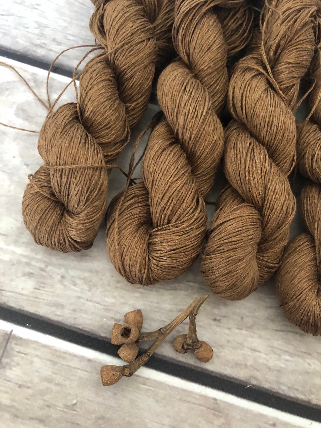 Gumnut on Ceylon pure linen yarn - 50 gm skeins