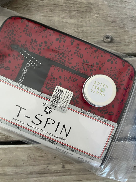 ChiaoGoo T- SPIN Tunisian hook set - Bamboo Set