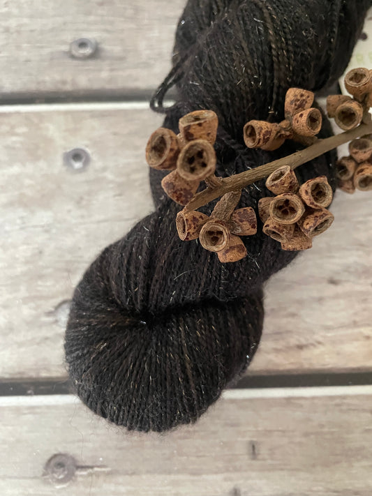 Wongulla Nights - sparkle sock yarn in merino and nylon Yin Hou