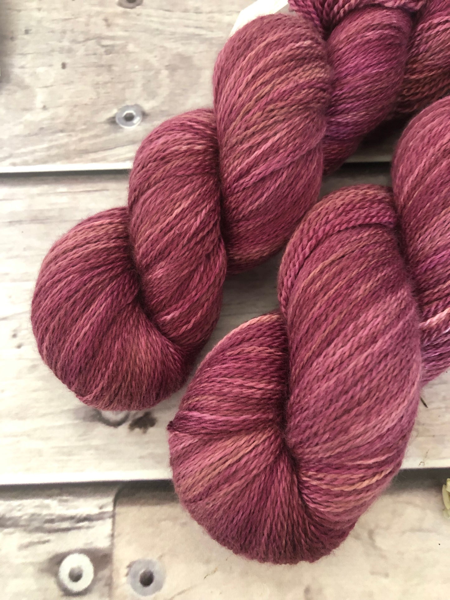 Rose Wine - 3 ply silk and merino - White Cloud
