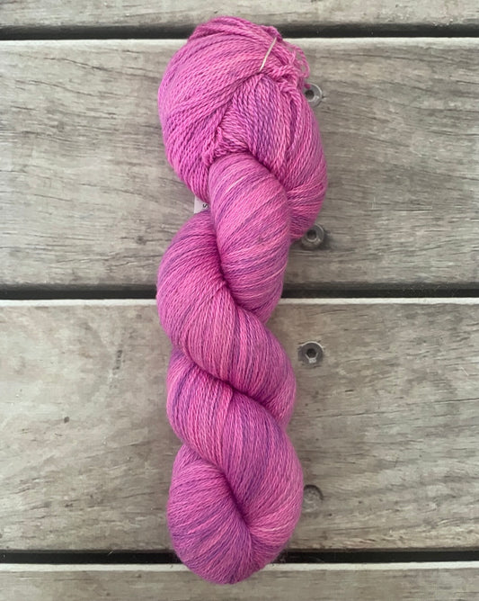 Pink Fairy - 2 ply Silk and Merino - Sencha