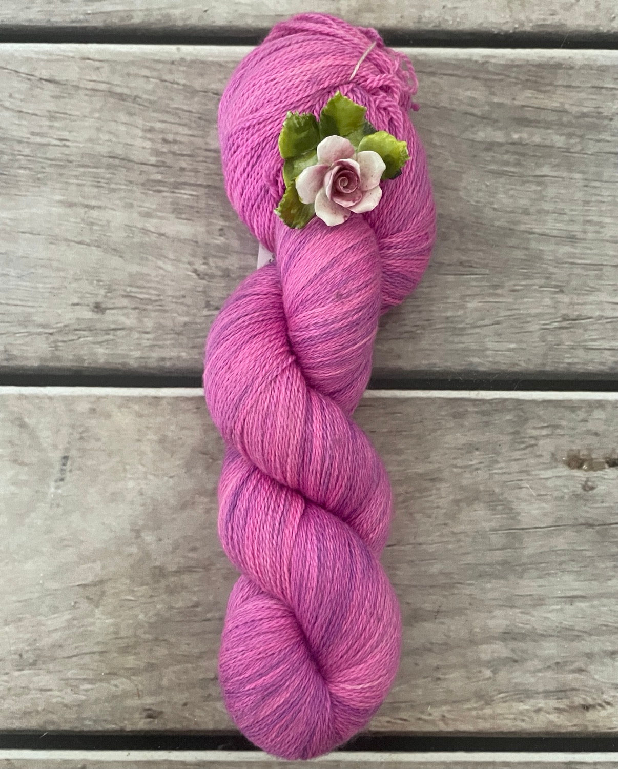 Pink Fairy - 2 ply Silk and Merino - Sencha