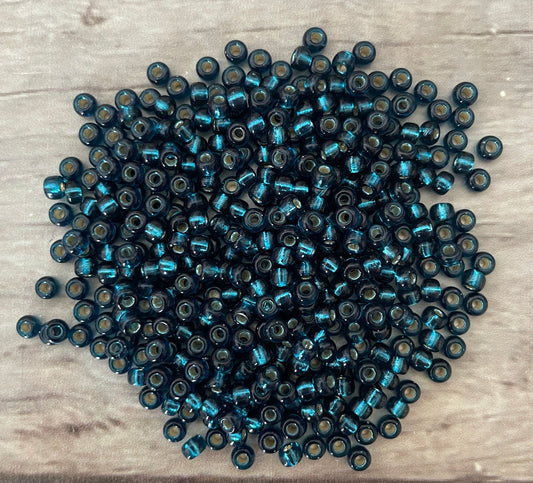 Miyuki 6 - Silver lined Blue Zircon dyed