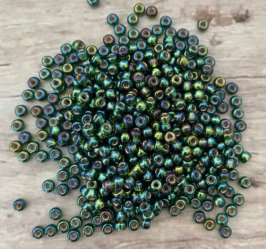 Miyuki 6 - Silver lined Olive A/B