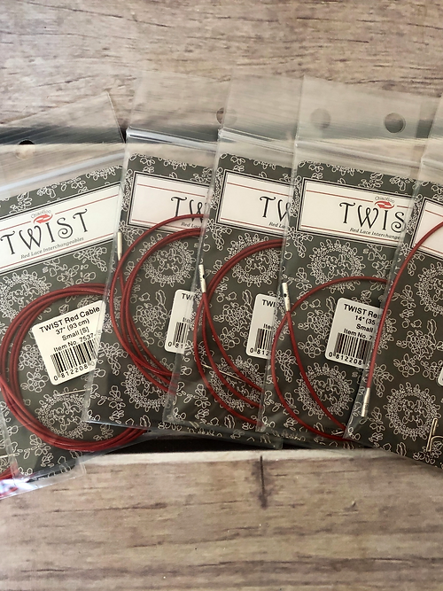 ChiaoGoo TWIST Red Lace Cables - mini, small and large