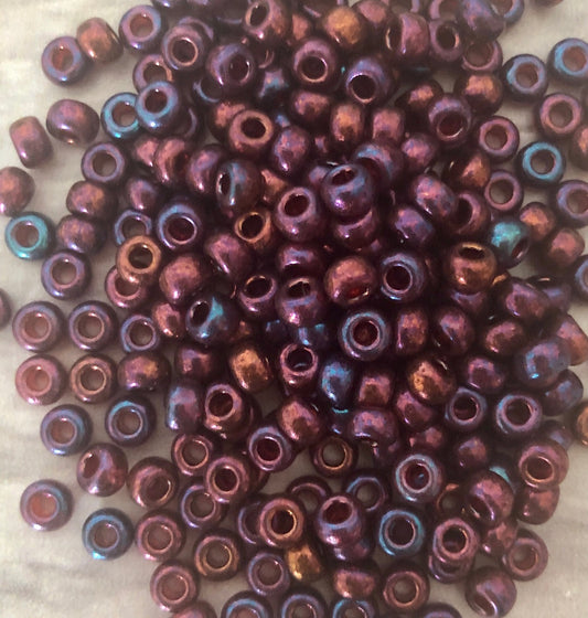 Miyuki 6 - Cranberry Gold Lustre