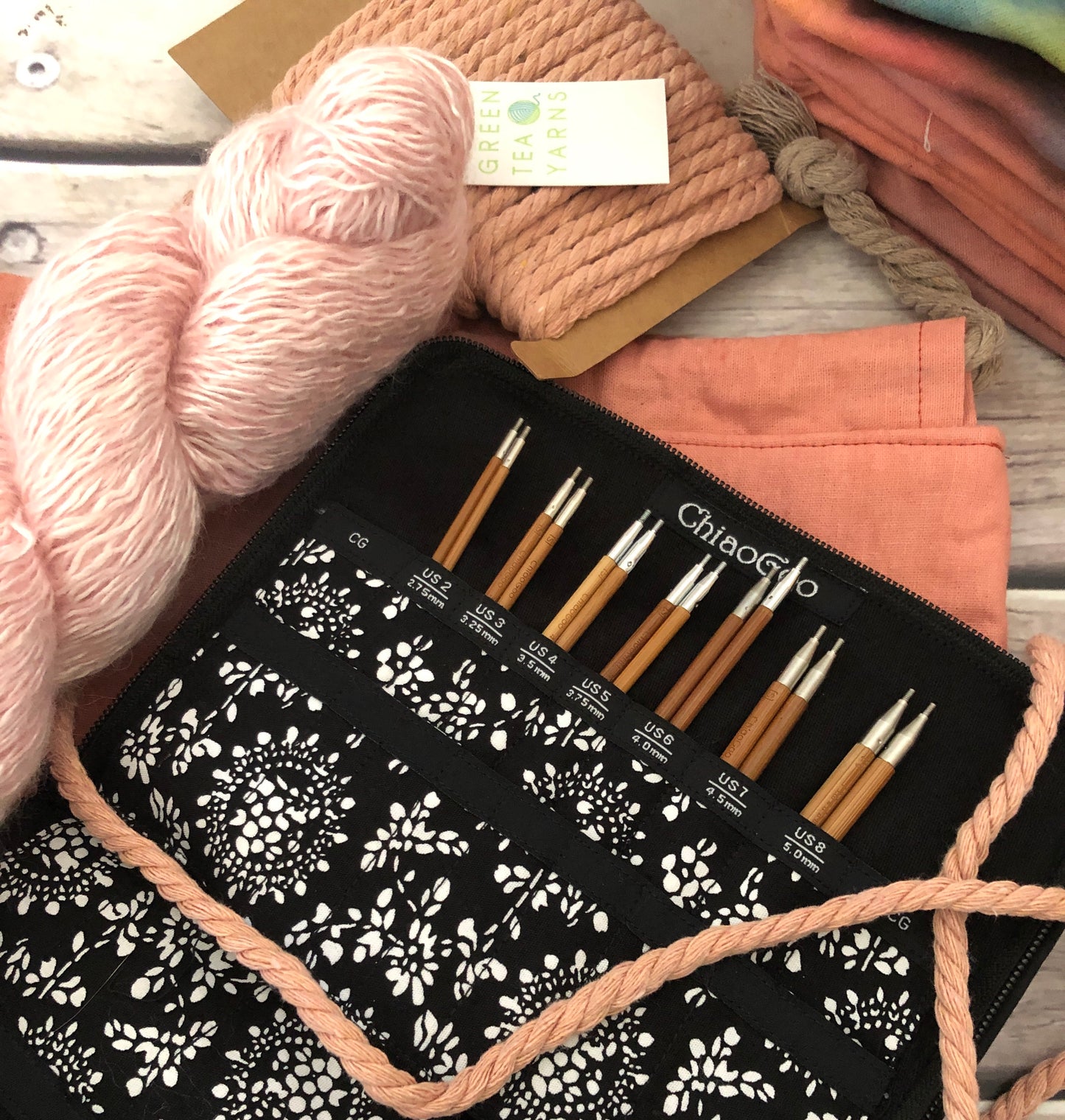 ChiaoGoo SPIN Needle set - 5" tips - Bamboo small
