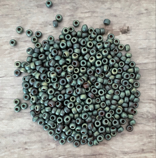 Miyuki 6 - Matte Blue Slate Gold Iris