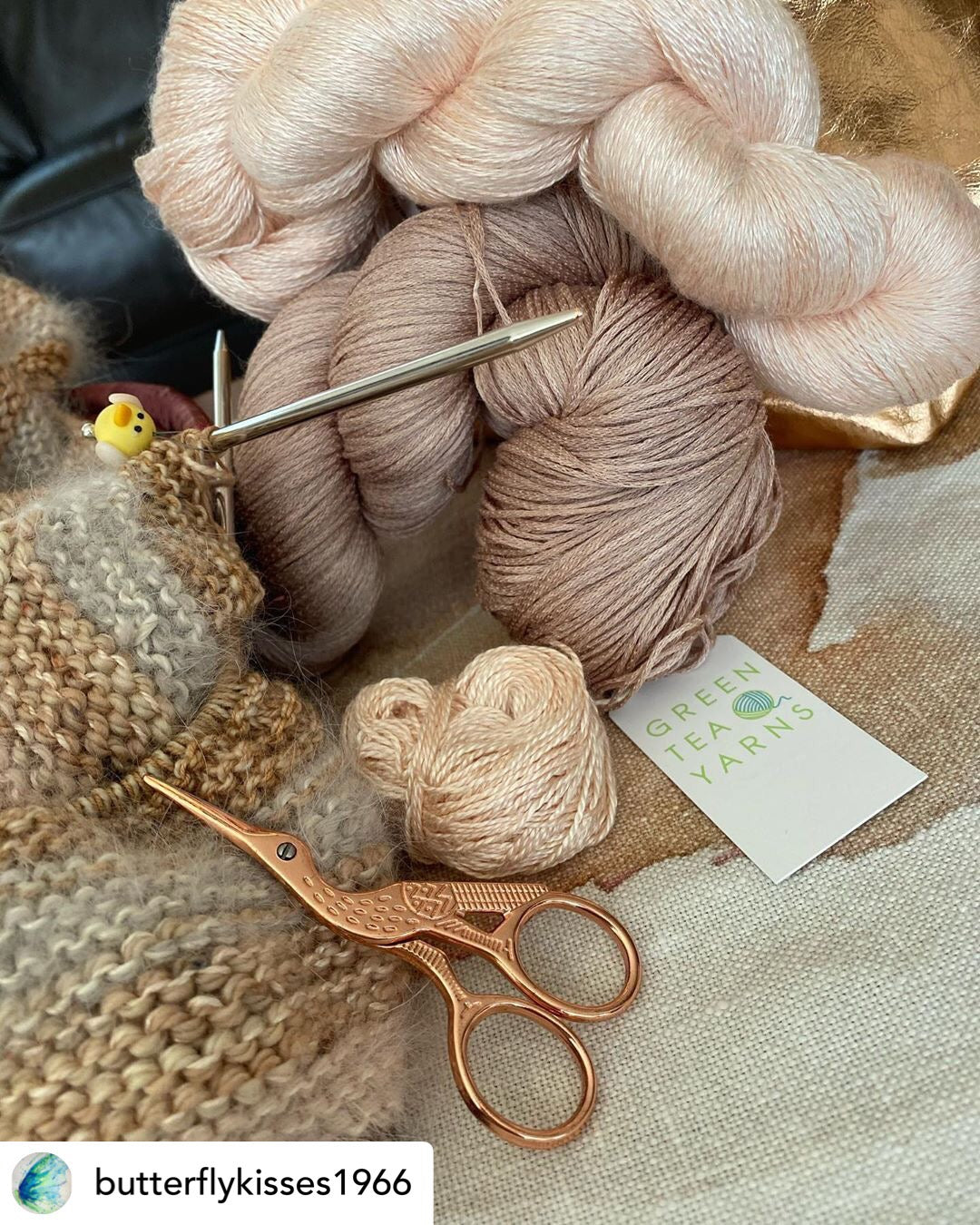 Crane Embroidery scissors - Rose Gold