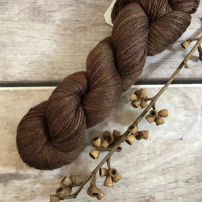 The Red Centre - Clay - 2 ply in Silk and Merino - Sencha