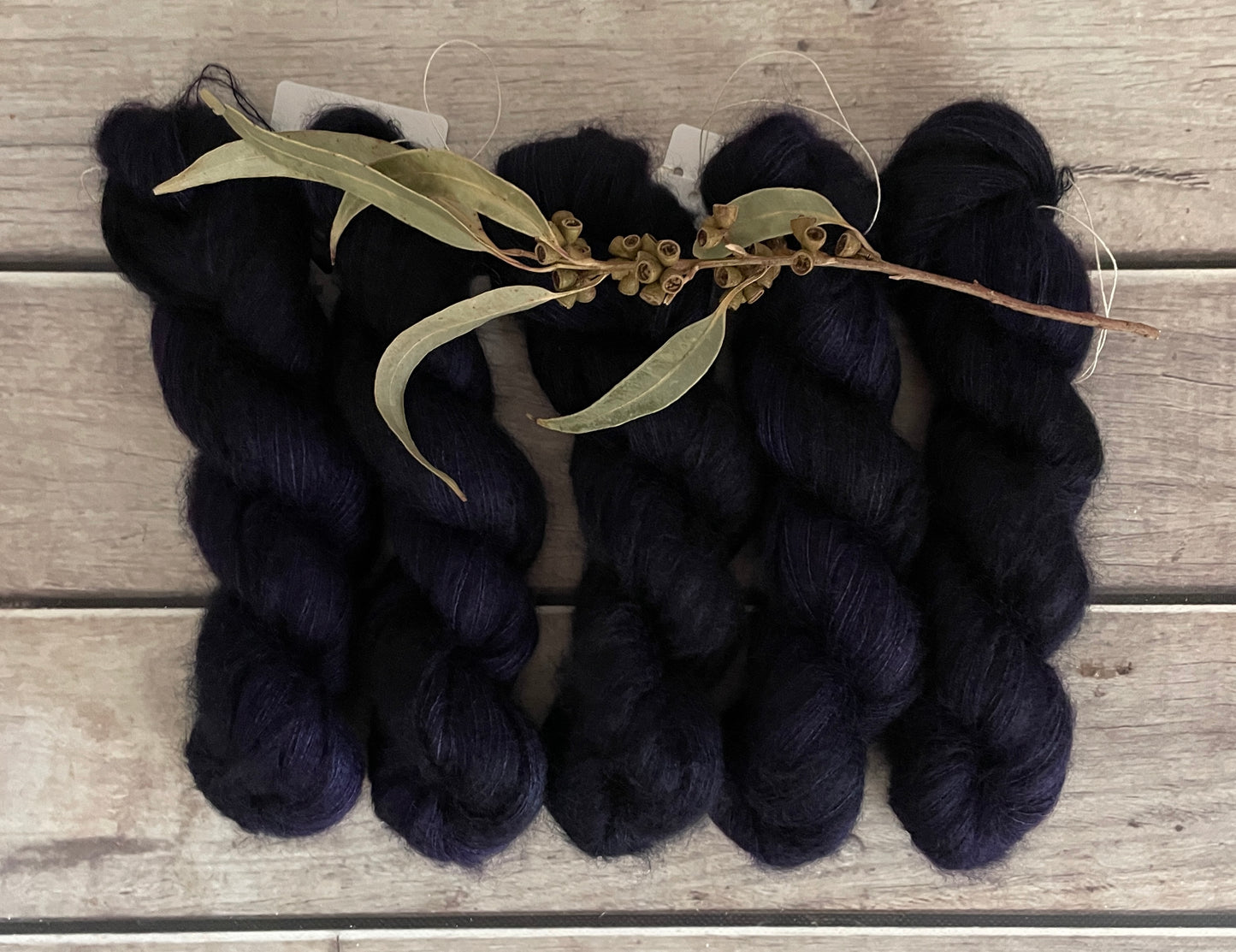 Percy's Purple - on Shui Yun Silk and Mohair - lace weight, 2 ply