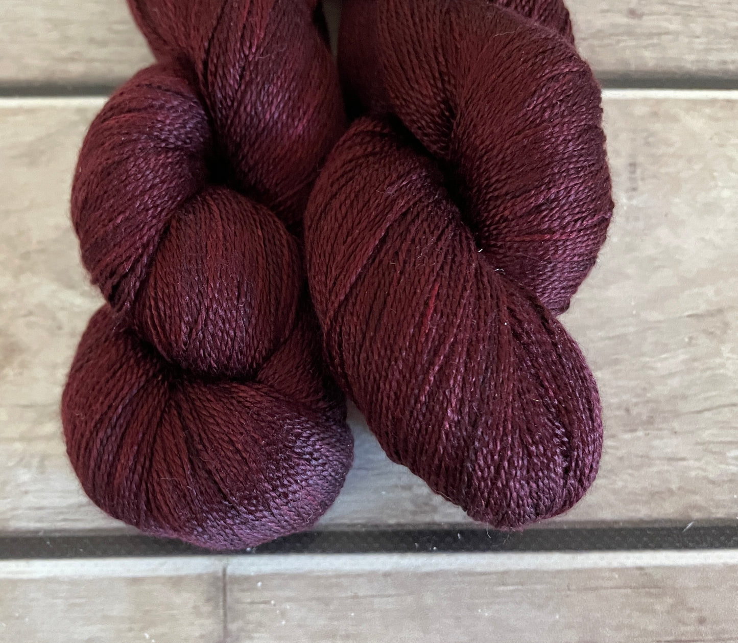 Ruby Wine - 3 ply pure silk yarn - Ginseng hl