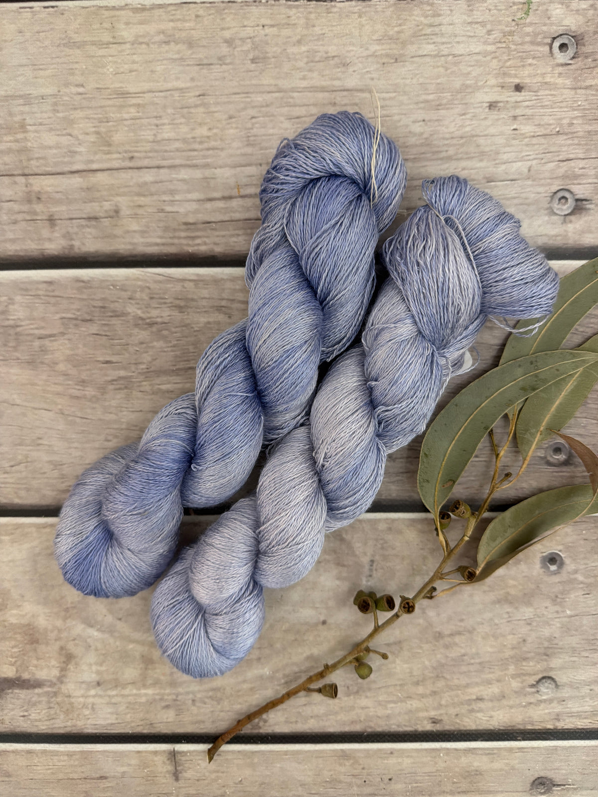 Moon Blue - 3 ply in Mulberry silk - Pekoe (hl)