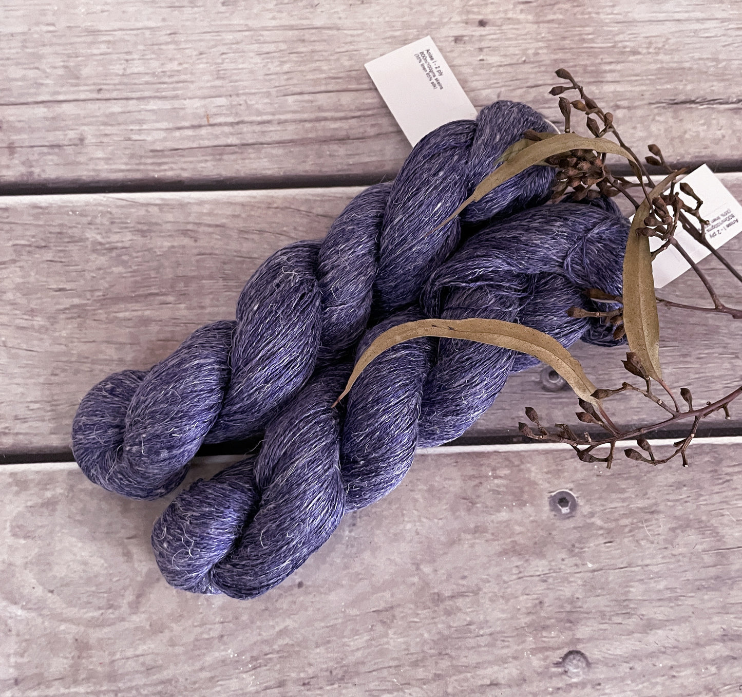 Twilight Indigo ooak on Anise 2 - silk and linen 2 ply