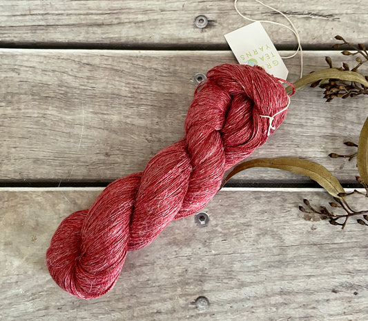 Light Red ooak - silk and linen 2 ply - Anise 2