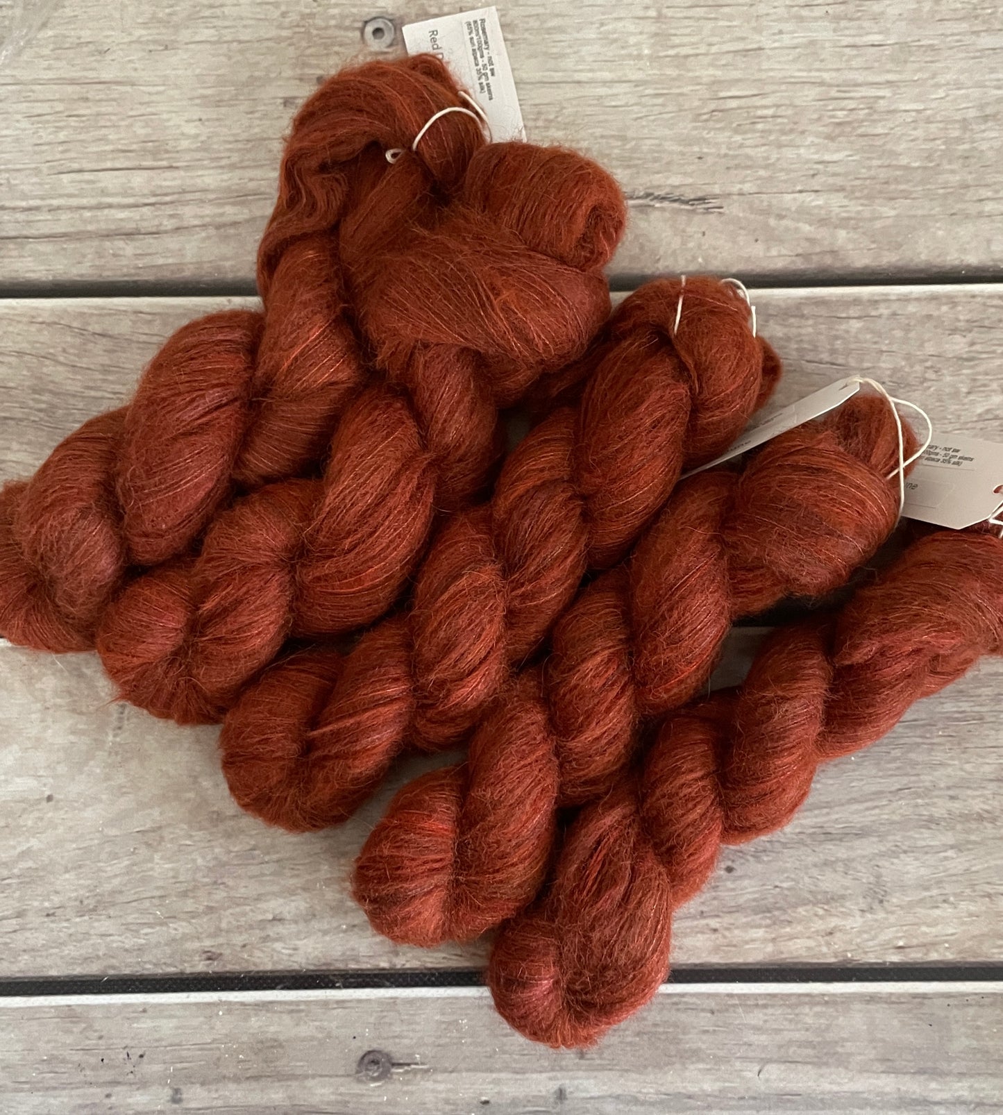 Red Dune - 2 ply Suri/merino fluff - Rosemary