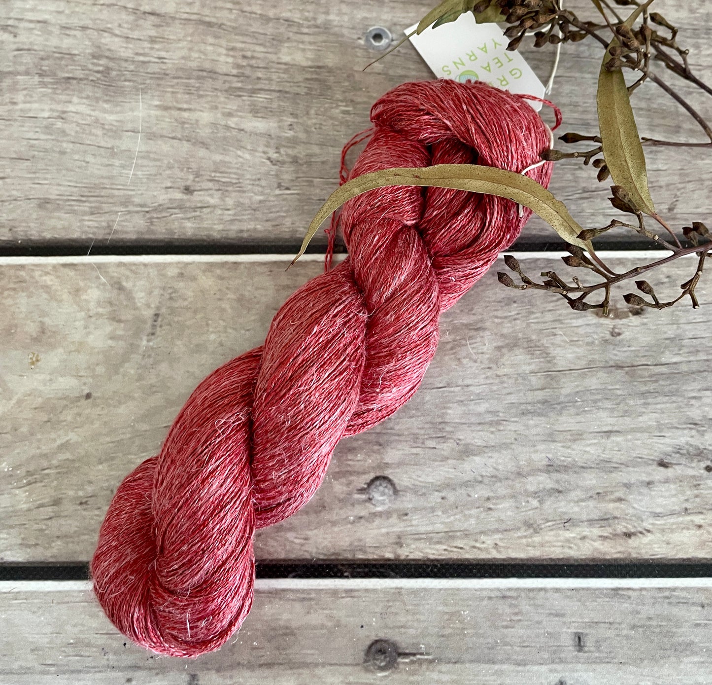 Light Red ooak - silk and linen 2 ply - Anise 2