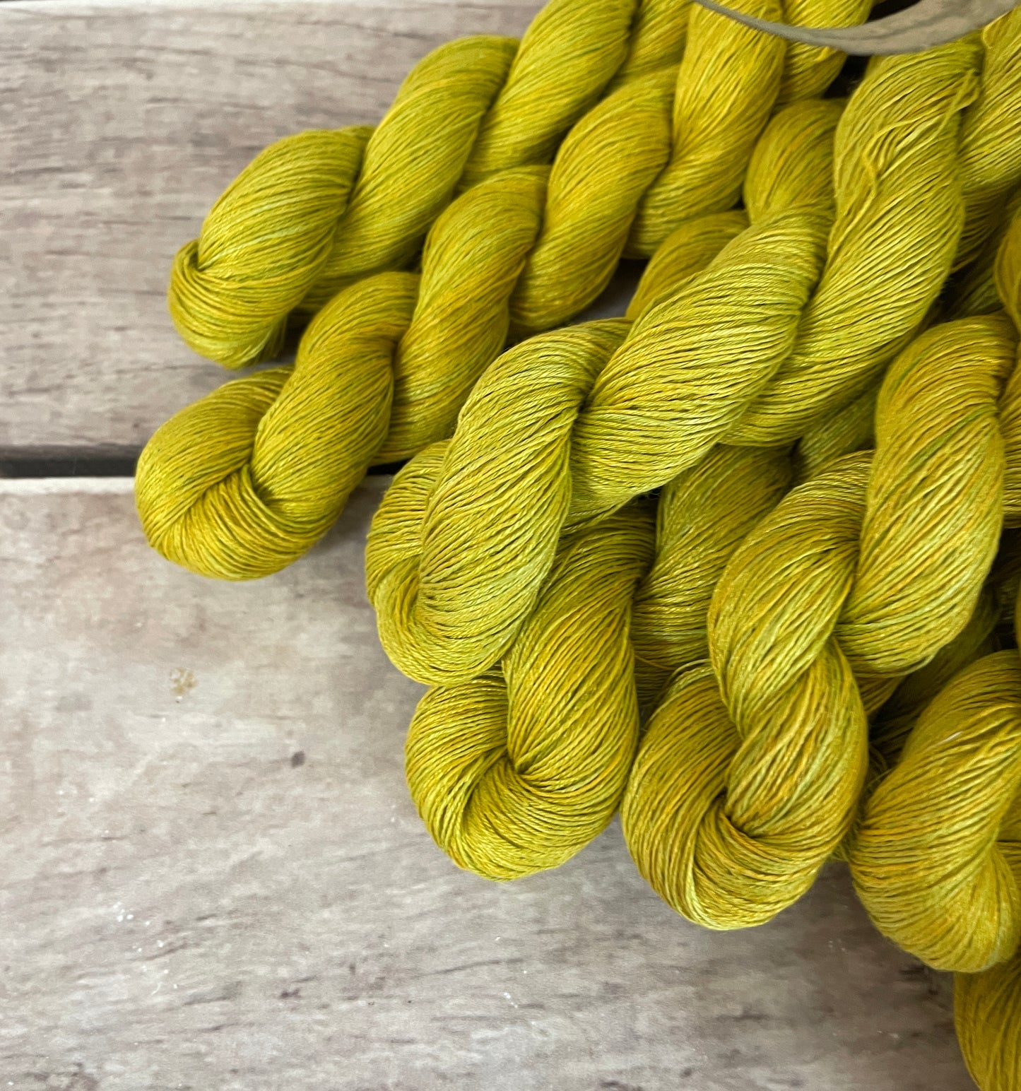 Green Age on Lotus pure linen yarn - 50 gm skeins