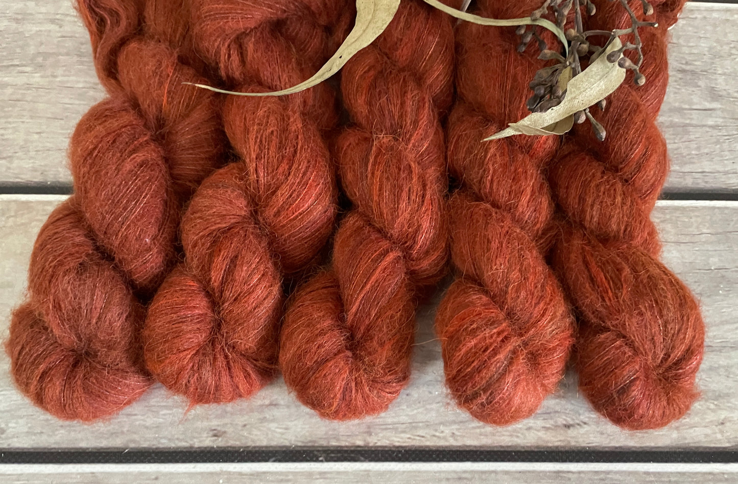 Red Dune - 2 ply Suri/merino fluff - Rosemary