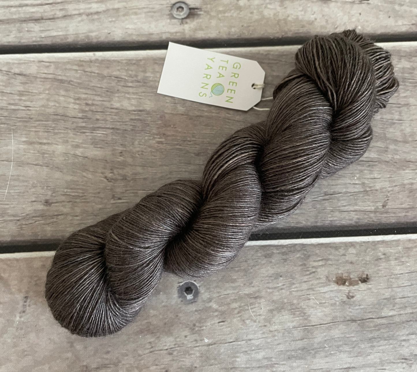 Pale Peat on Merino and Silk 4 ply single - Osmanthus