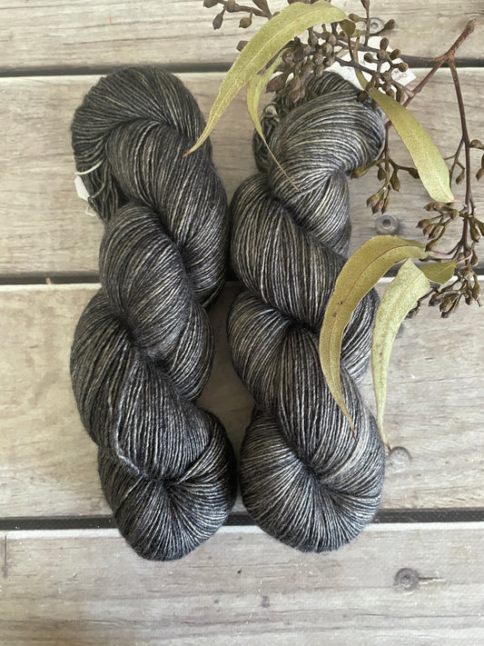 Fallen Ashes on Merino and Silk 4 ply single - Osmanthus