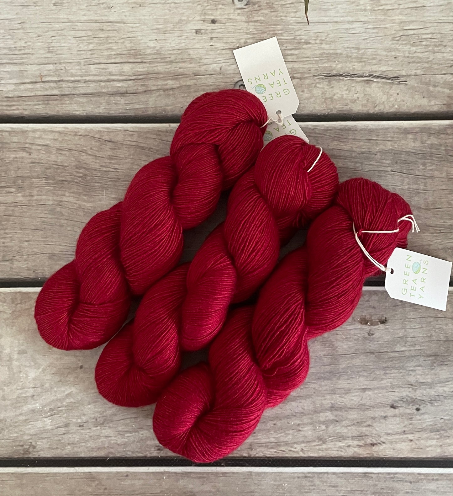 Red Lacquer on Merino and Silk 4 ply single - Osmanthus