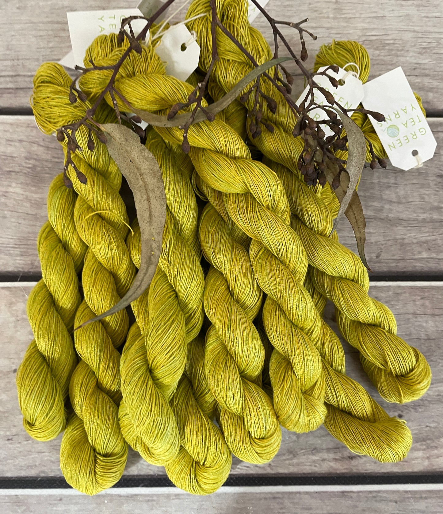Green Age on Lotus pure linen yarn - 50 gm skeins