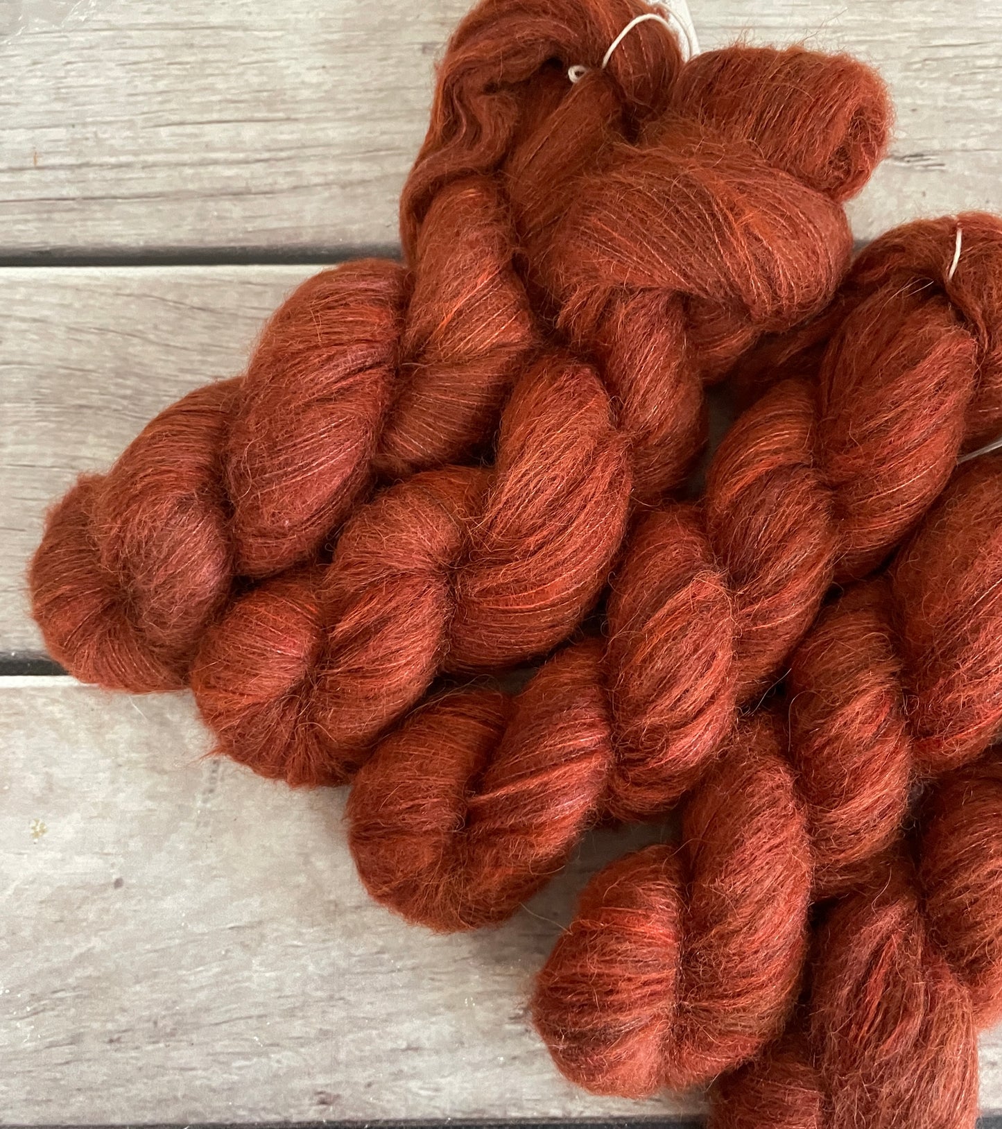 Red Dune - 2 ply Suri/merino fluff - Rosemary