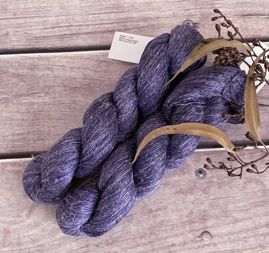 Twilight Indigo ooak on Anise 2 - silk and linen 2 ply