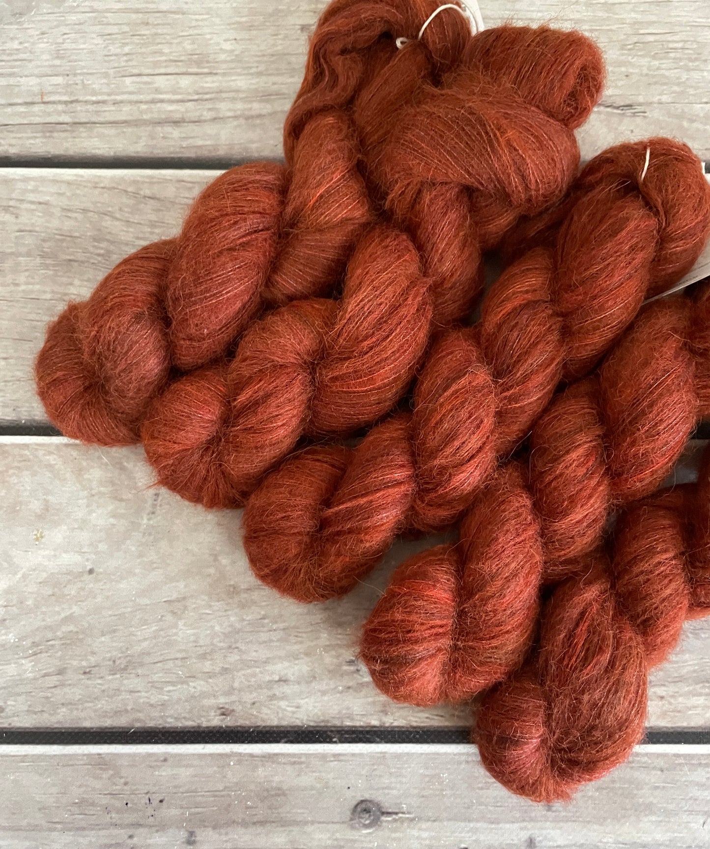 Red Dune - 2 ply Suri/merino fluff - Rosemary