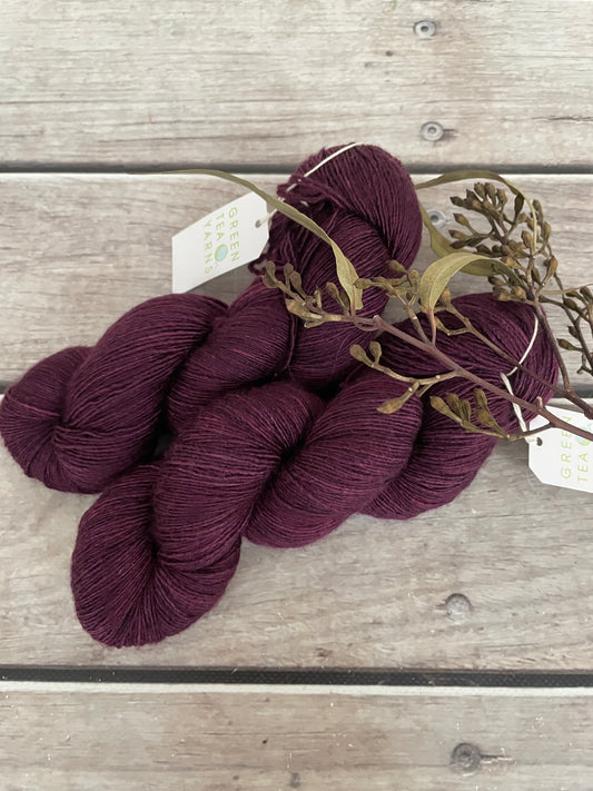 Black Cherry - Merino and silk 4 ply single -Osmanthus