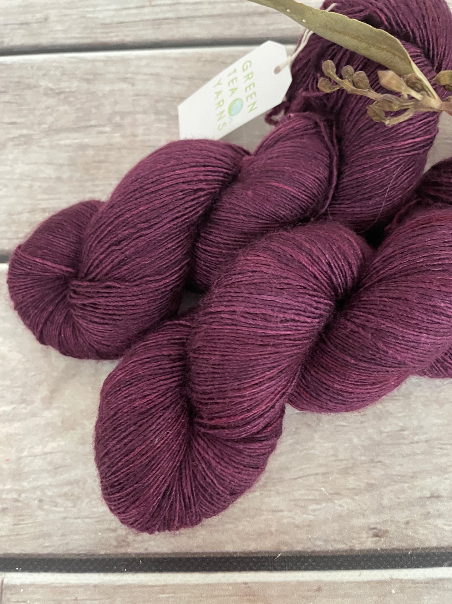 Black Cherry - Merino and silk 4 ply single -Osmanthus