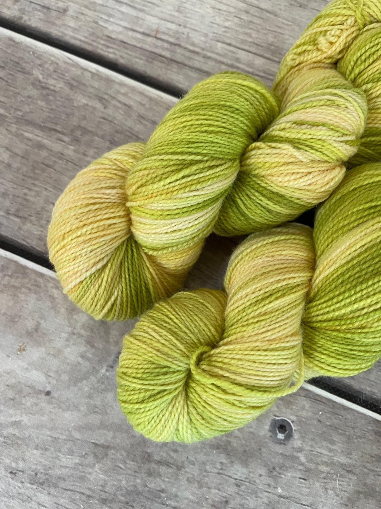 Lemon and Lime ooak - on Bush Sock Yarn OB - 4 ply