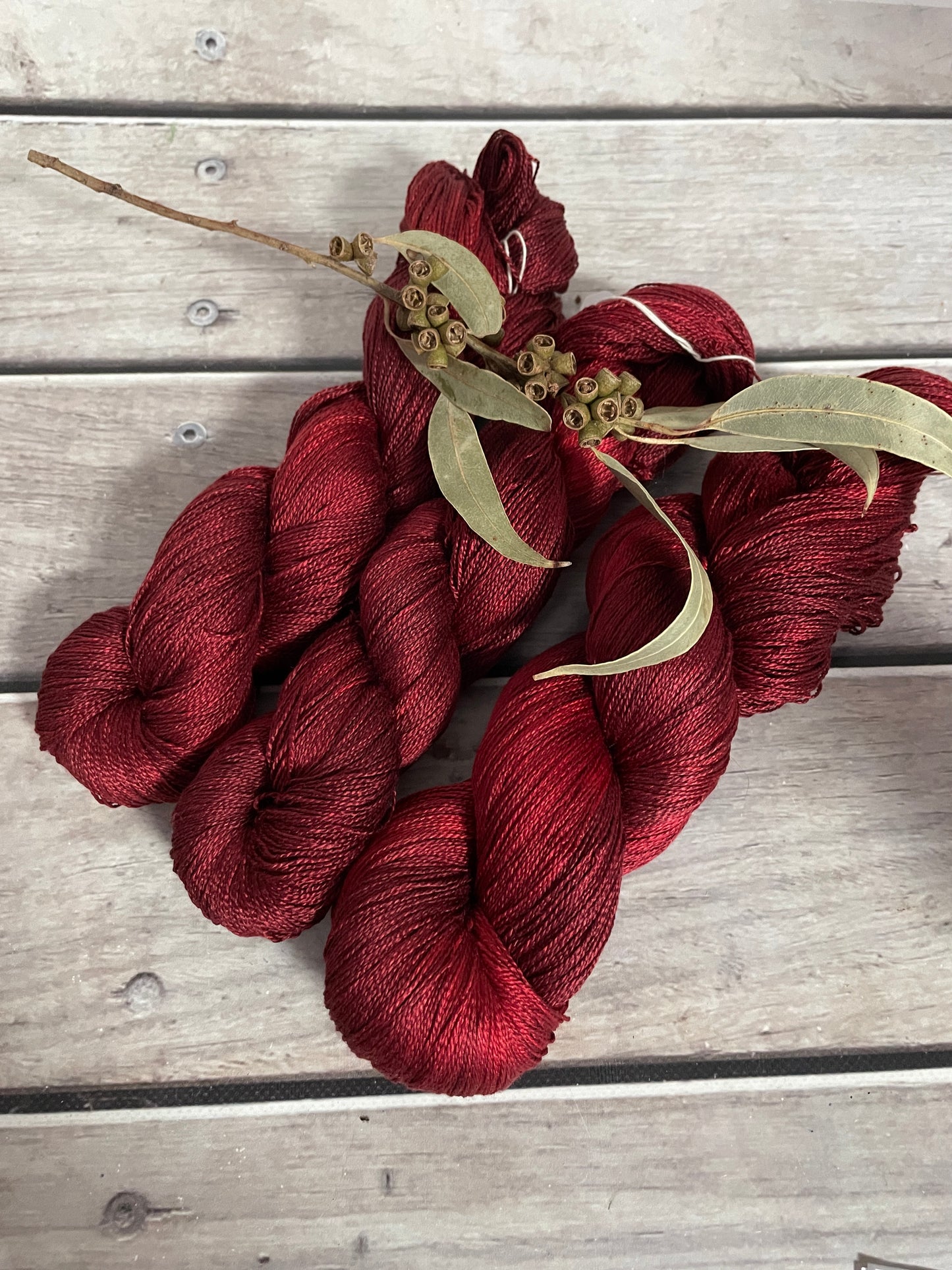 New Red - 3 ply in Mulberry silk - Ginseng hl