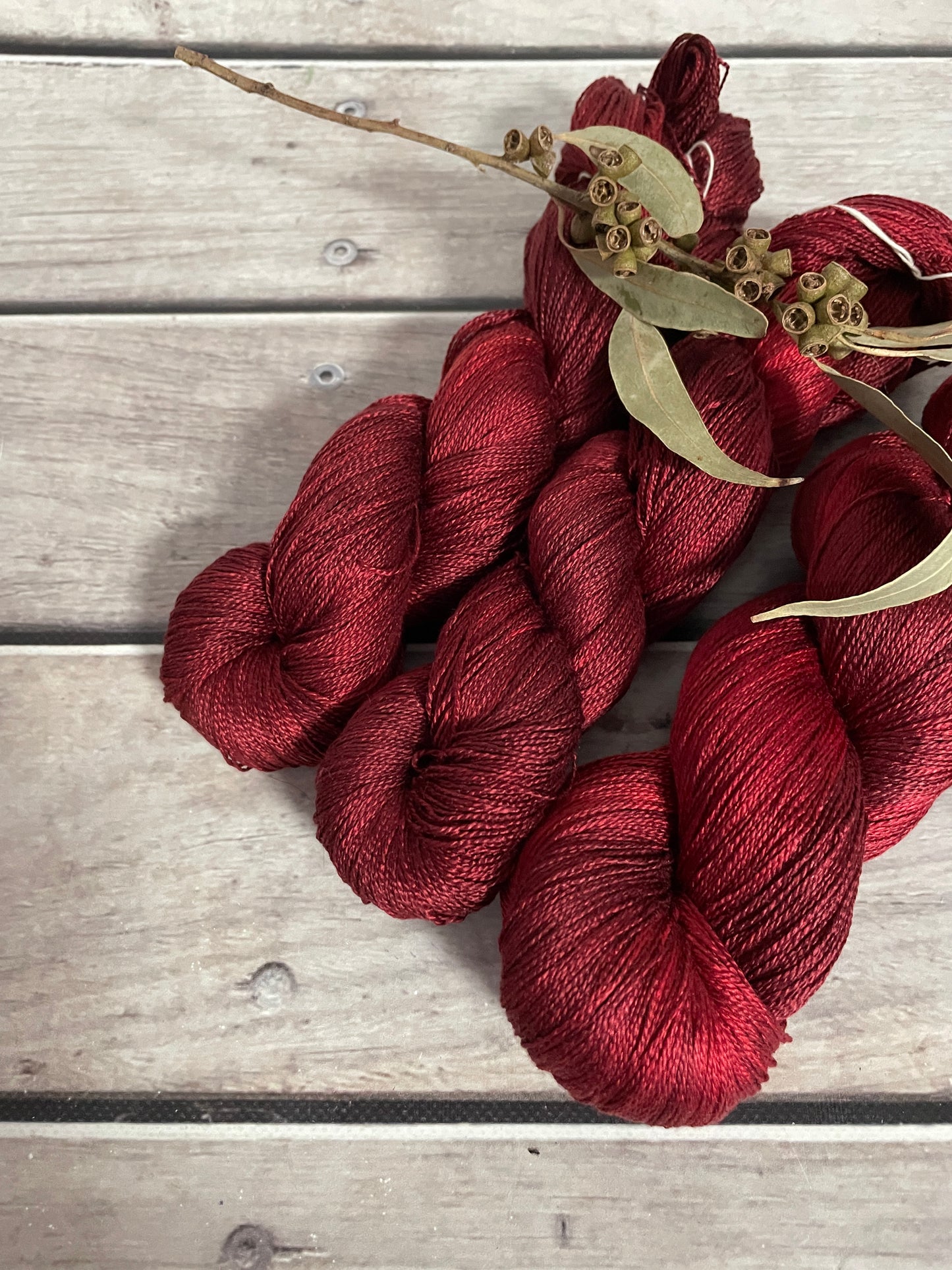 New Red - 3 ply in Mulberry silk - Ginseng hl
