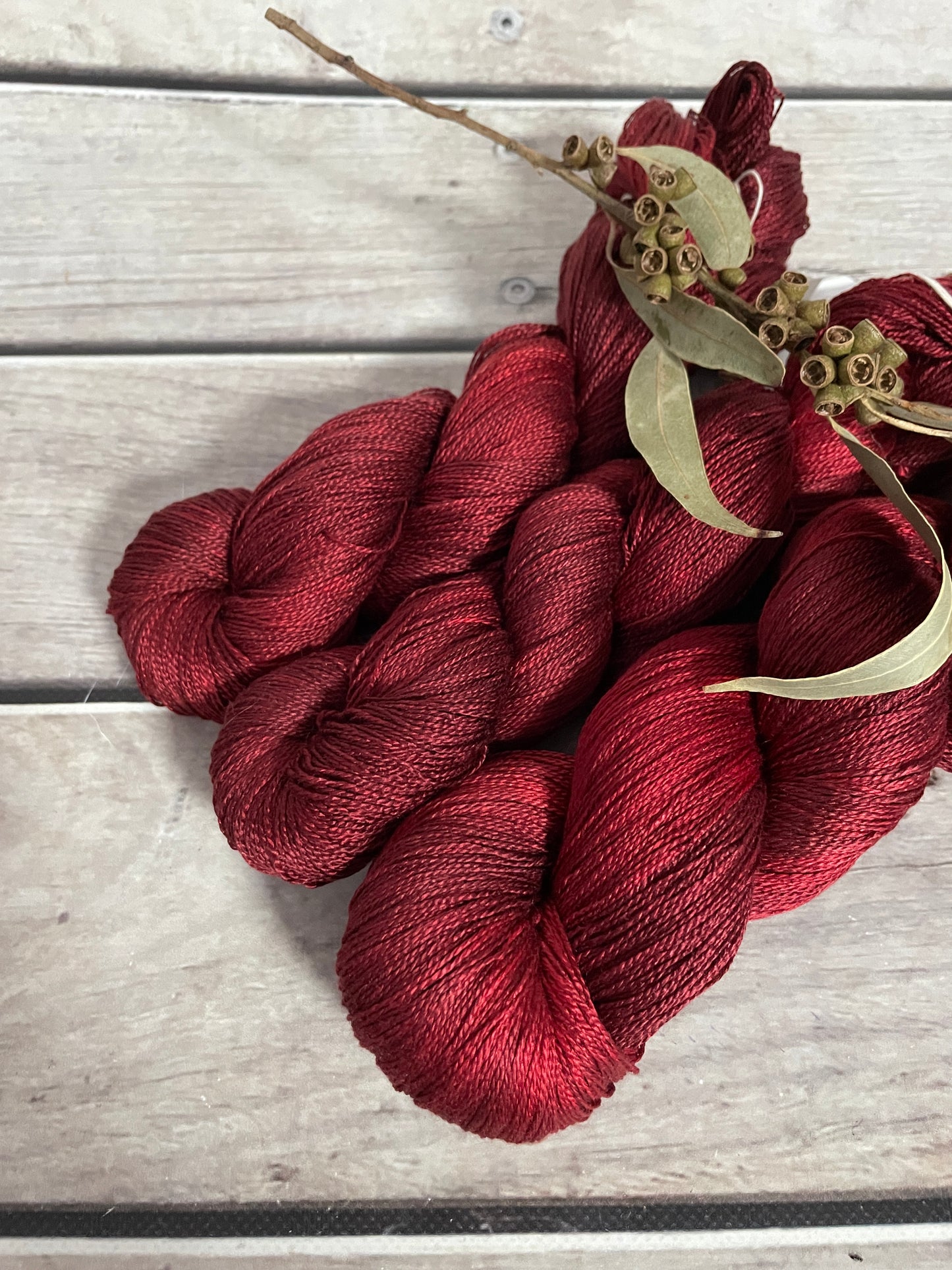 New Red - 3 ply in Mulberry silk - Ginseng hl