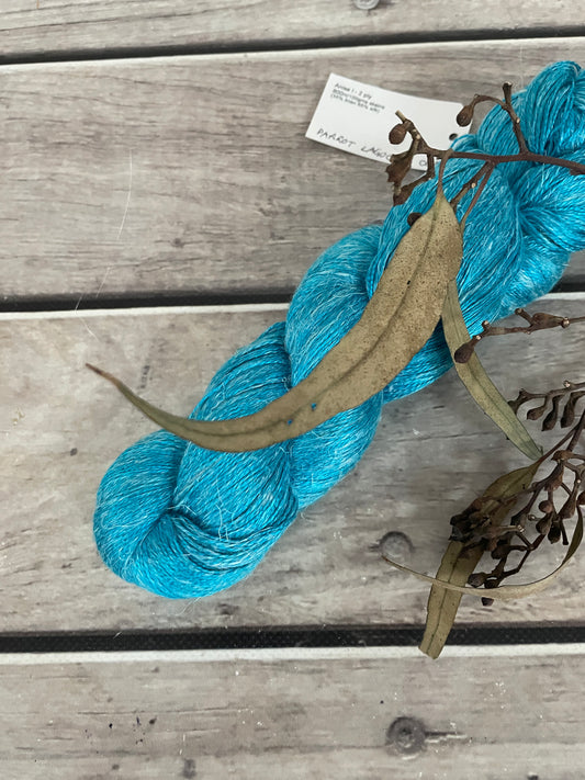 Parrot Lagoon ooak - silk and linen 2 ply - Anise 2
