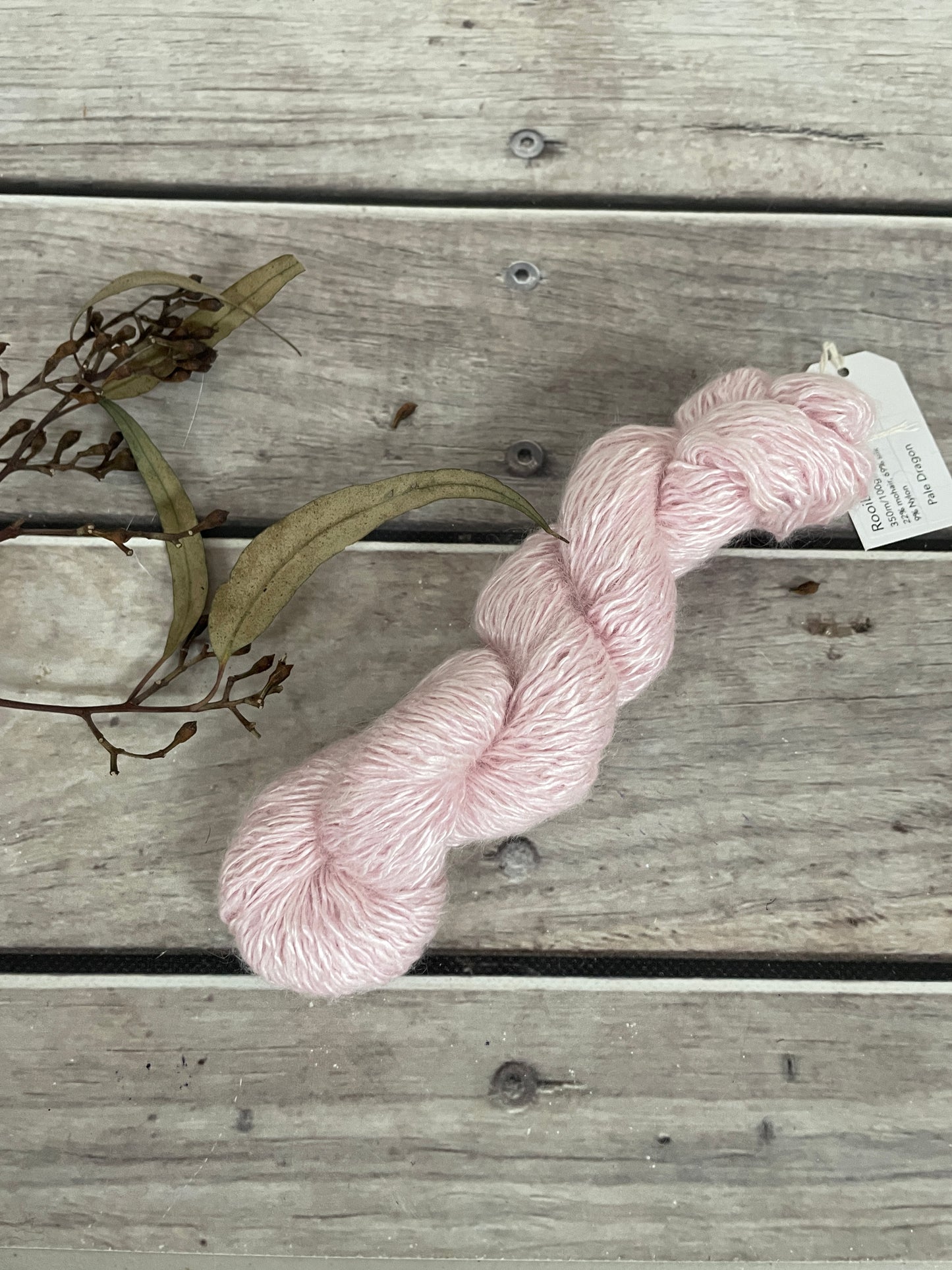 Pale Dragon - 50g - 5 ply silk/mohair and nylon - Rooibos