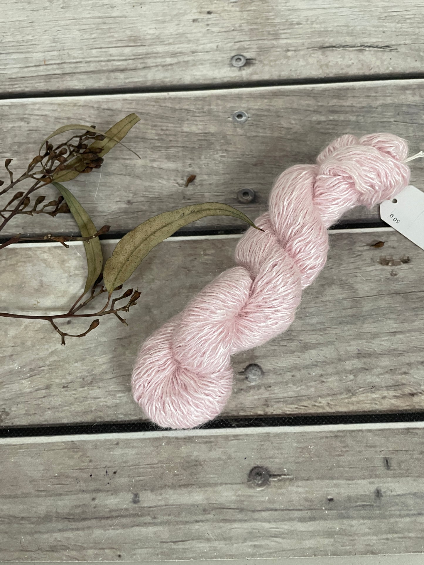 Pale Dragon - 50g - 5 ply silk/mohair and nylon - Rooibos