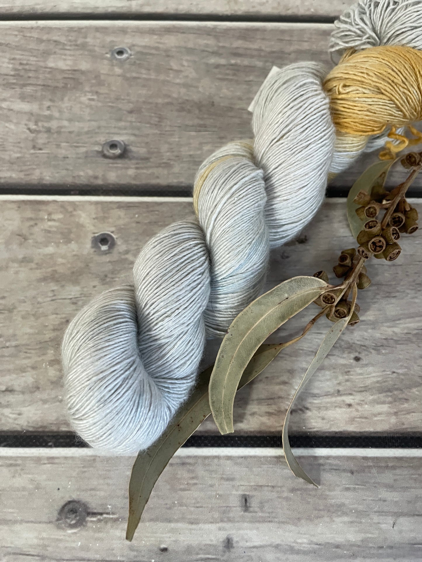 Underside -  4 ply Merino /Silk single yarn - Osmanthus
