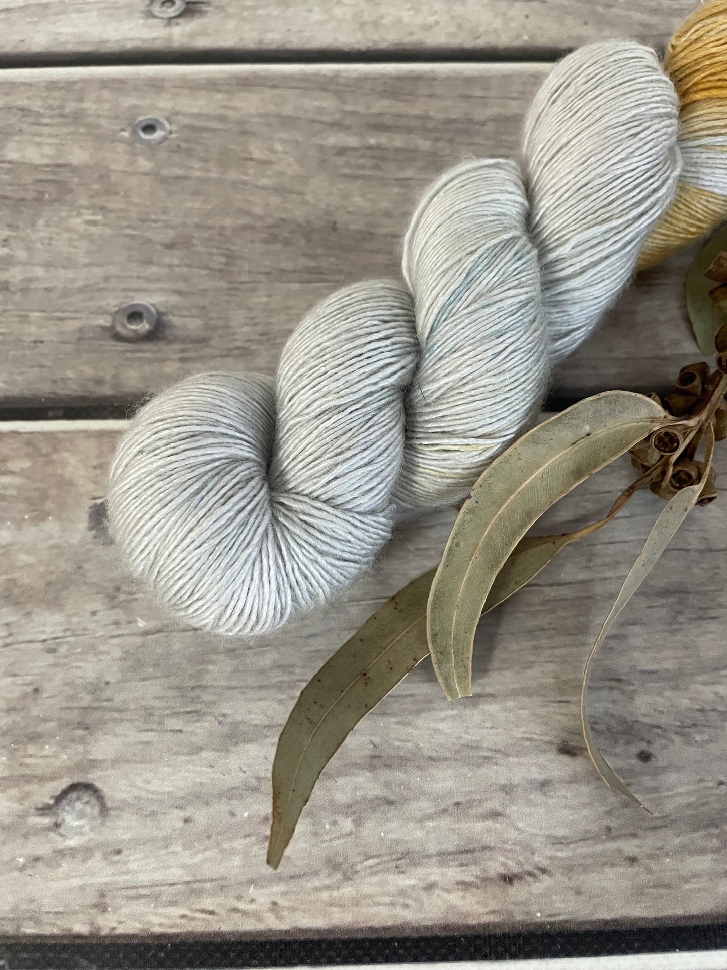 Underside -  4 ply Merino /Silk single yarn - Osmanthus