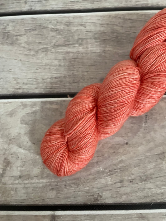 Flamingoes on Merino and Silk 4 ply single - Osmanthus