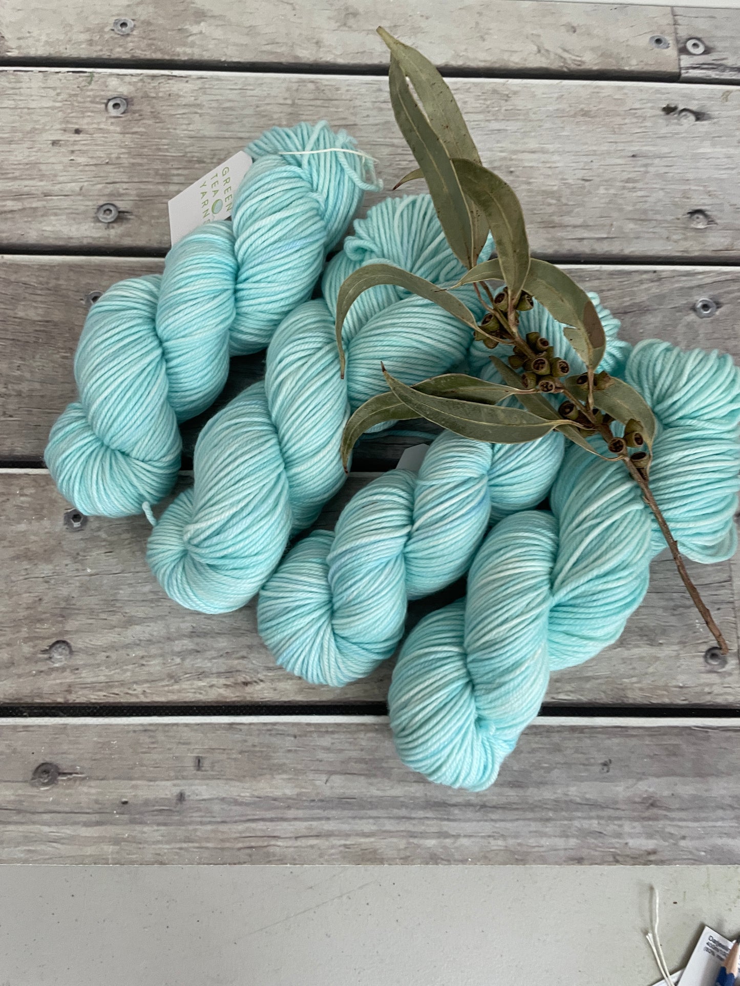 Turquoise Bay - 8 ply merino and nylon sock yarn - Darjeeling DK
